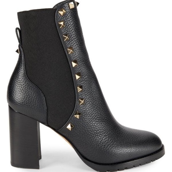 Brand New Valentino Black and Gold studs womens boots Size US 7 - Picture 2 of 10